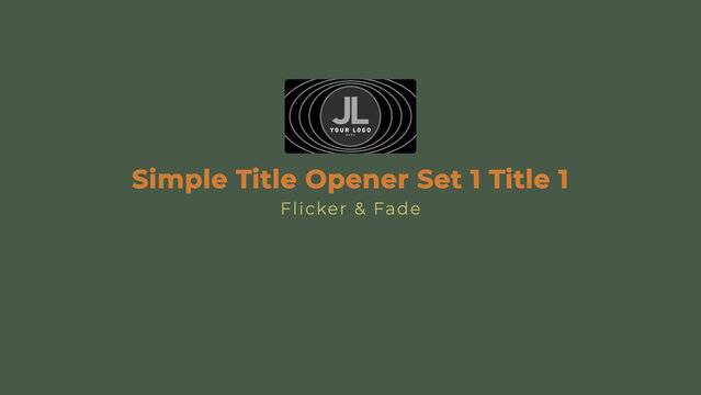 Simple Title Opener Set 1 Title 1