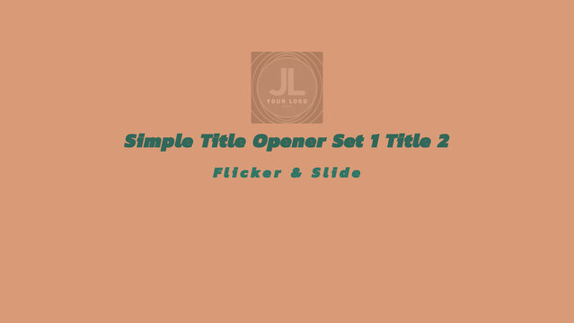 Simple Title Opener Set 1 Title 2