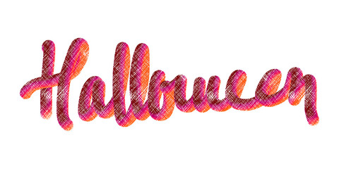Spooky halloween text typography with a vibrant red and orange textured gradient effect isolated on transparent background, ideal for holiday party invitations, posters, and web banners. © Vivek