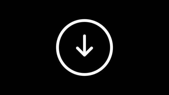 Minimal animated arrow icons indicating movement and direction. 4K Video