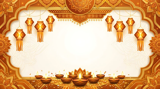 Ornate golden thai temple architecture with a bright white central space