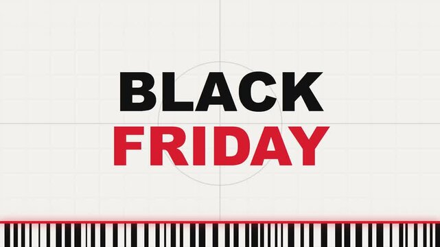 Black friday promo with barcode and eighty percent off big sale offer
