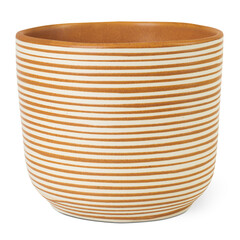 Plant pot png stripes ceramic mockup
