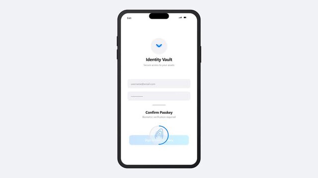 Mobile phone screen displaying identity verification process with a circular progress indicator and input fields for user data