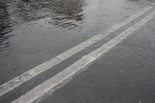 road in the rain