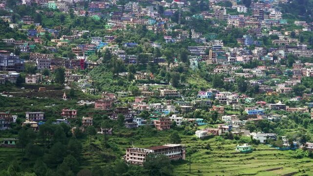 Almora Lower Mall Road Area View from Syalidhar, Uttarakhand, India