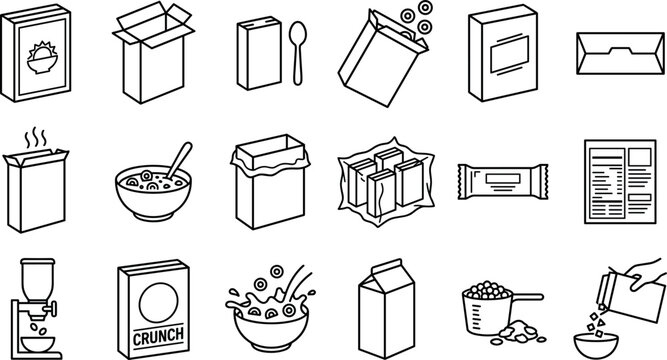 set of hand drawn vector illustration of a drink