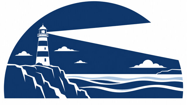 Illustration d'un phare stylis&eacute; symbolisant le guidage