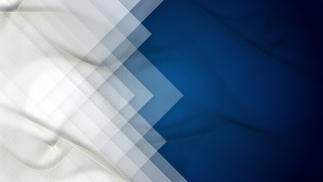 3D Modern abstract background with diagonal white geometric shapes on a blue backdrop. Perfect for business, corporate, and technology-related designs. blue and white striped fabric Background 
