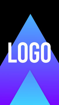 Vertical Logo Gradient Transitions 2 Triangle  &ndash; Colorful Gradient Logo Transitions, Brand Reveals, Smooth Wipes and Modern Vertical Effects for Reels, Stories and Shorts