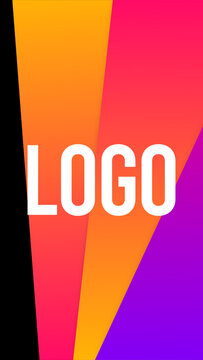Vertical Logo Gradient Transitions 3 Walking Slide Left &ndash; Colorful Gradient Logo Transitions, Brand Reveals, Smooth Wipes and Modern Vertical Effects for Reels, Stories and Shorts