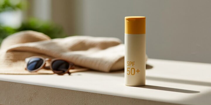 Sunscreen bottle with sun protection factor