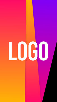 Vertical Logo Gradient Transitions 3 Walking Slide Right &ndash; Colorful Gradient Logo Transitions, Brand Reveals, Smooth Wipes and Modern Vertical Effects for Reels, Stories and Shorts