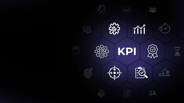 Effective and smart key performance indicators (KPI) concept.  Specific, measurable, achievable, realistic, timely. Tracking performance, setting goals and achievement this target. 
