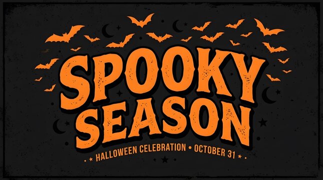Embrace the chilling allure of autumn with this captivating 'spooky season' design perfect for halloween enthusiasts and those who adore the mystical atmosphere