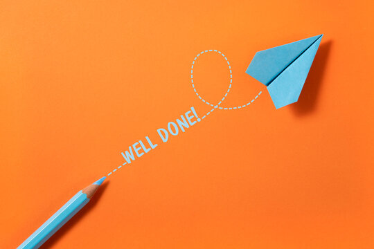 Well done note with pencil