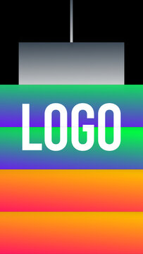 Vertical Logo Gradient Transitions 6 Scale Bottom to Top  &ndash; Colorful Gradient Logo Transitions, Brand Reveals, Smooth Wipes and Modern Vertical Effects for Reels, Stories and Shorts