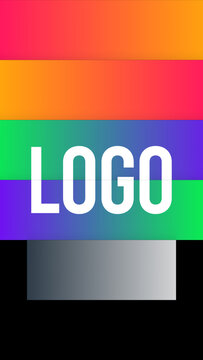 Vertical Logo Gradient Transitions 6 Scale Top to Bottom  &ndash; Colorful Gradient Logo Transitions, Brand Reveals, Smooth Wipes and Modern Vertical Effects for Reels, Stories and Shorts
