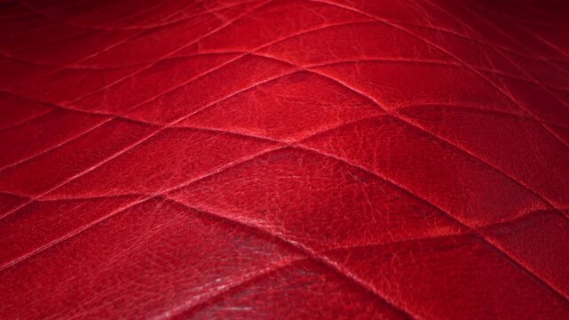 Red Leather Background. Leather material texture 
