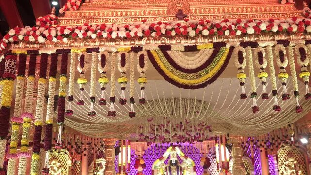 Traditional Indian Wedding Mandapam Decoration | Elegant Floral Wedding Decor