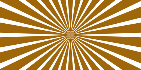 Fototapeta premium A vibrant abstract graphic featuring a radiating sunburst pattern in warm golden hues with crisp white stripes, creating a dynamic and energetic visual.