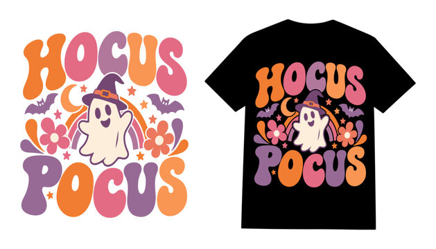 Celebrate the spooky season with this hocus pocus halloween t shirt perfect for witches and fans