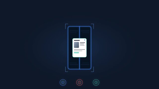 Access Control Portal Animation, Credential Scan Checkpoints, Permission Granted UI