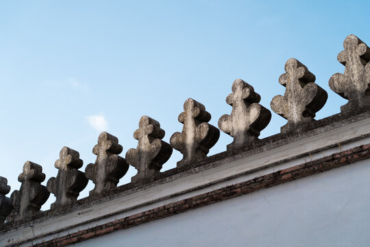 close up spanish building cordoba architecture old town