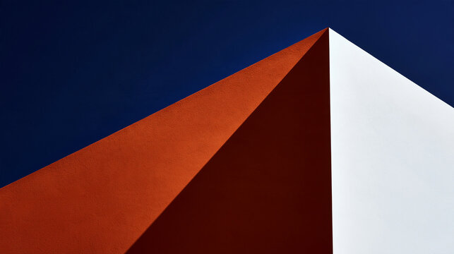 Abstract Geometric Architecture Detail with Sharp Triangular Lines