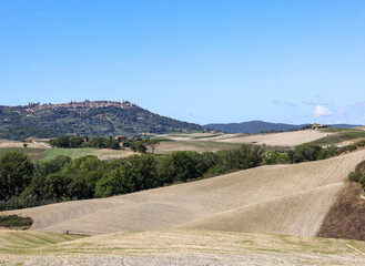 Obraz premium The rural landscape near San Quirico in Tuscany. Italy