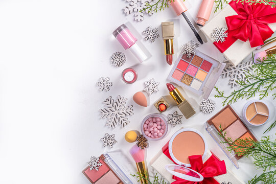 Winter and Christmas make up cosmetics