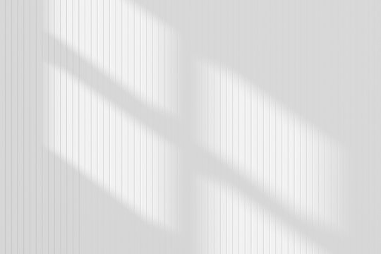 Minimal white wall texture background with empty space and window light shadow