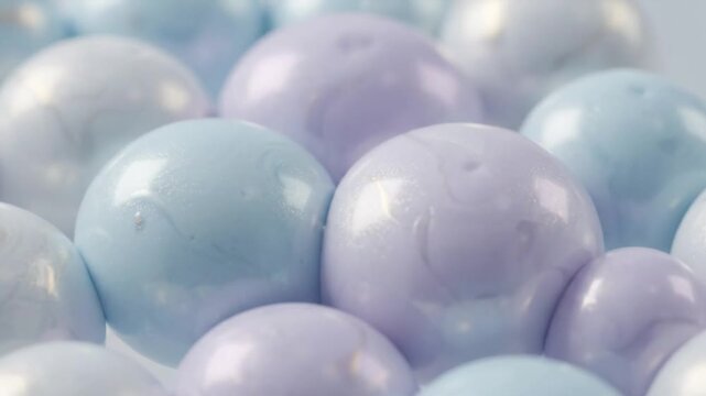 3d abstract pastel marble spheres squishing and expanding in smooth motion