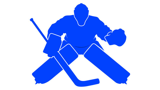 Ice Hockey Goalkeeper Front Pose