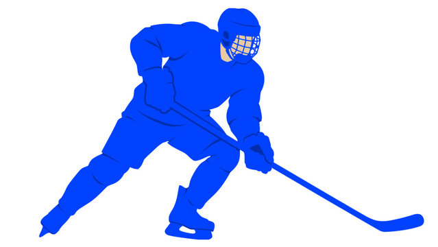 Ice Hockey Player Charging Action