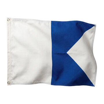 Alpha maritime signal flag isolated