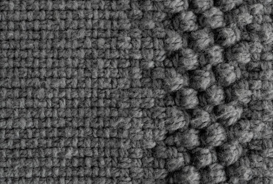Grey linen fabric texture, macro cloth background