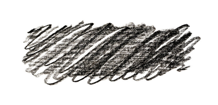 Hatch pencil line texture set, crayon scribble stroke pattern
