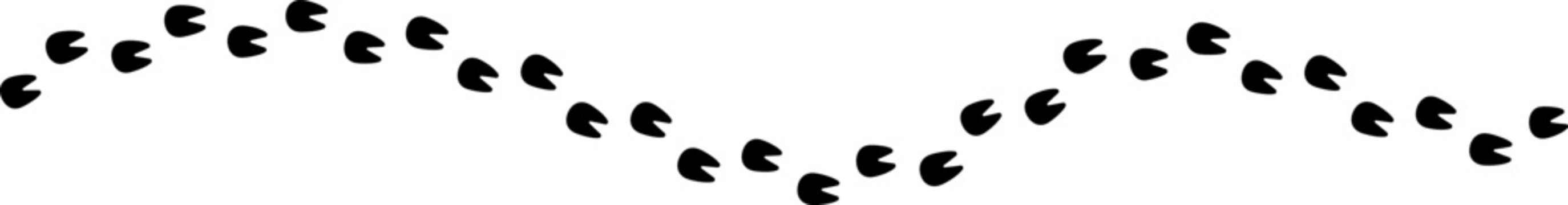 Cow hoof footprint icon, goat or sheep line track