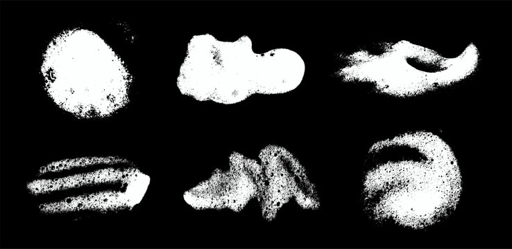 Soap foam on black background