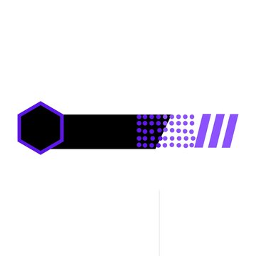 Purple and Black Futuristic Geometric Arrow Banner
