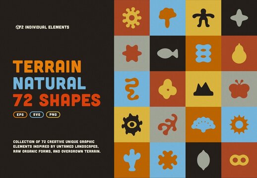 Terrain Natural Oasis Elements For Branding And Print Design