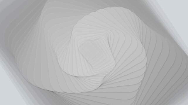 Abstract 3d tunnel of layered rounded rectangles creating a deep perspective effect