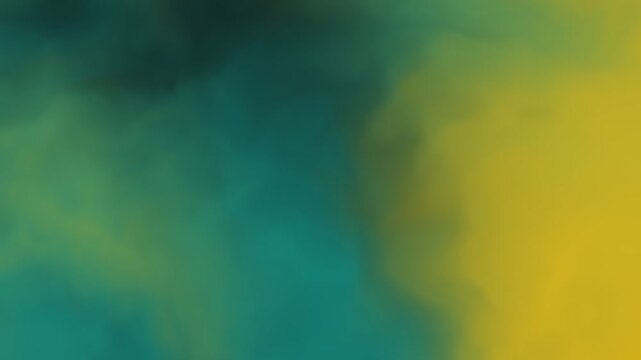 Abstract Mustard Yellow and Teal Smoke Waves 4K Background