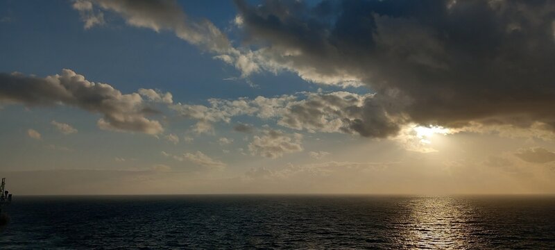 Golden sunset on the Bay of Biscay, August 2026.