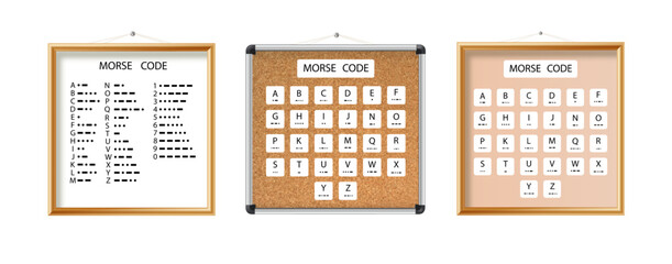 Morse Code International Morse Code on white background. Morse Code sign flat style. Vector © YURII