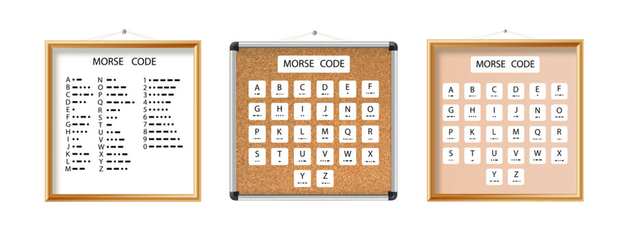 Morse Code International Morse Code on white background. Morse Code sign flat style. Vector