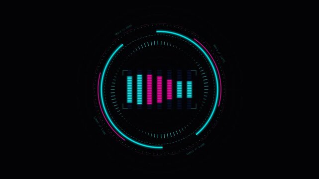 Digital Audio Mixer Vector Illustration for Music Player, Abstract Sound Background, Audio Technology, Business Data, Finance, Charts and Modern Digital Design
