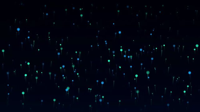 Abstract glowing particles floating motion background