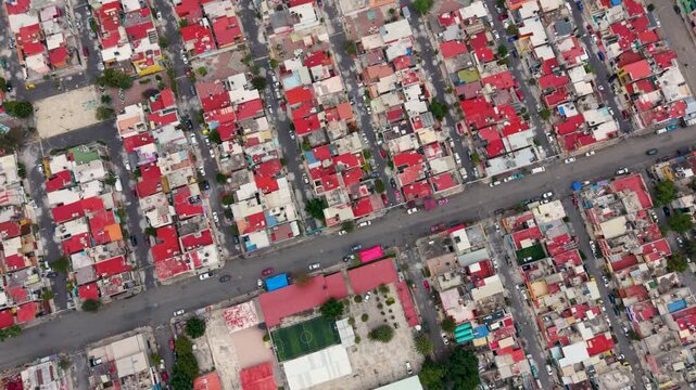 Drone panorama over Ecatepec, State of Mexico